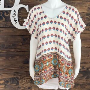 Show‎ Me Your MuMu | The Colorful Victorian Tunic Top Boho V-Neckline Blouse